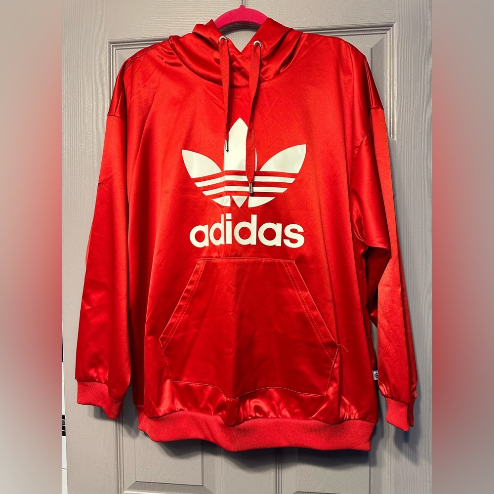 Red Adidas hoodie